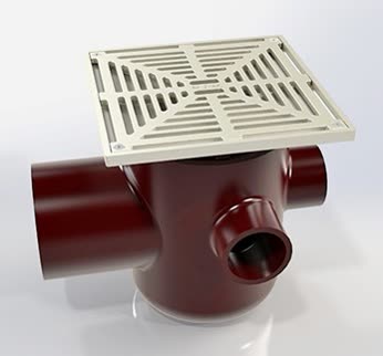 Cast iron floor drain