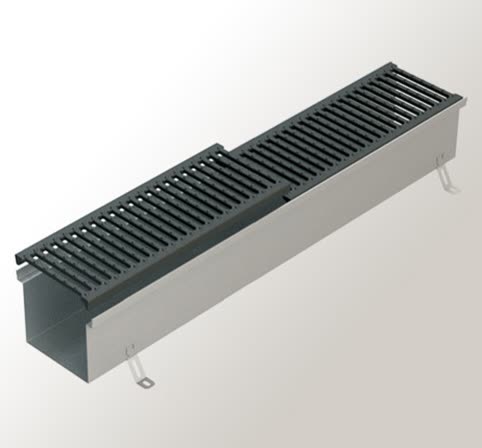 Channel with ductile iron grating